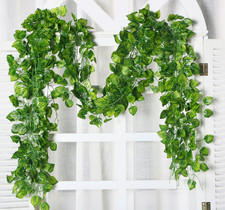 12-36PCs Artificial Ivy Leaf Plants Fake Hanging Garland Plants Vine Home Decor
