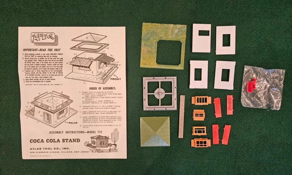 1964 ATLAS VINTAGE COCA COLA STAND - HO KIT - NIB #715-150 EXTREMELY RARE! - Image 2 of 4