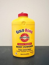 1 Gold Bond Medicated Body Powder Original Strength Sealed WITH TALC 10 Oz
