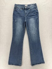 Nicole Miller Soho High Rise Bootcut Jeans Womens 8 Blue Stretch Denim Preppy