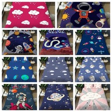 3D Space Rocket Astronaut Clouds Cartoon Quilt Cover Duvet Cover Comforter set