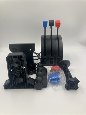 Logitech G Saitek Pro Flight Throttle Quadrant Simulation Axis Levers USB (READ)