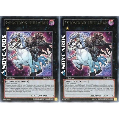 GHOSTRICK DULLAHAN 2x (Ghost Dullahan) Rare   LVAL EN053   1Ed   Yugioh