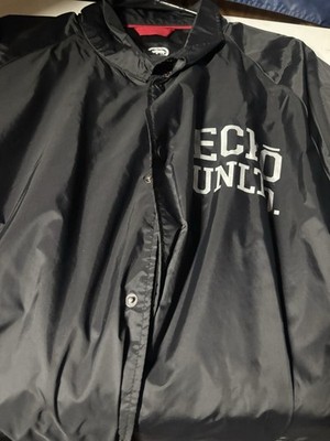 Ecko Unltd. Men's 3XL Black Coach Jacket Snap Front Logo Casual Solid Short