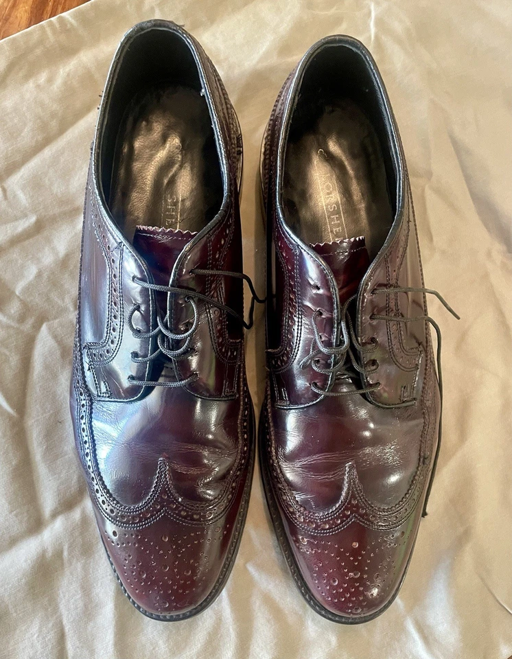 Zapatos de Vestir Florsheim Imperial Kenmoor Punta de Ala Cordobés Borgoña Marrón Talla 11.5 C Foto 3 de 4