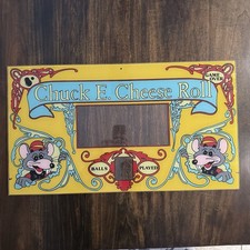 Rollo de queso de colección Chuck E arcade juego exhibición letrero panel pizza tiempo teatro