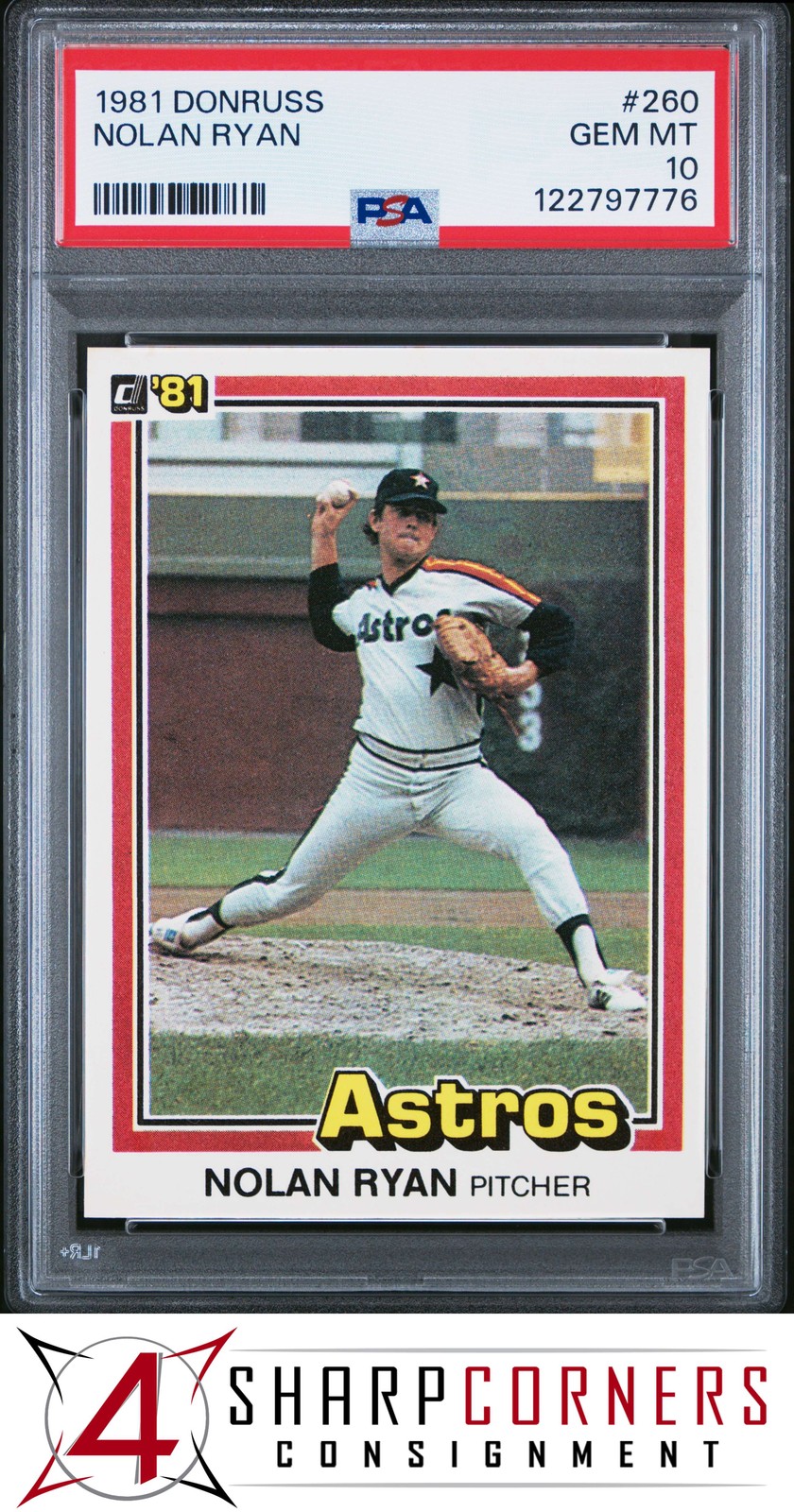 1981 DONRUSS #260 NOLAN RYAN ASTROS HOF PSA 10
