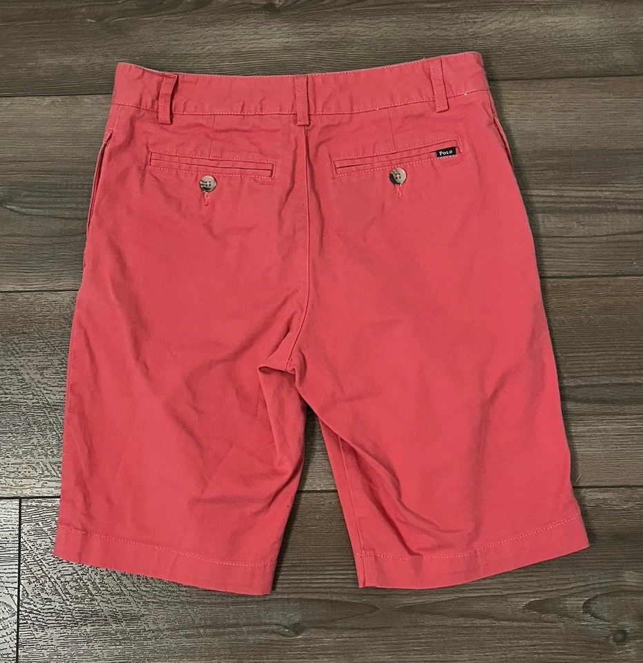 Pantalones cortos Polo Ralph Lauren para niños talla 12 rojos Foto 4 de 4