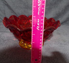 Vintage Red Amberina L E Smith Moon and Stars Glass Fruit Bowl — photo 6