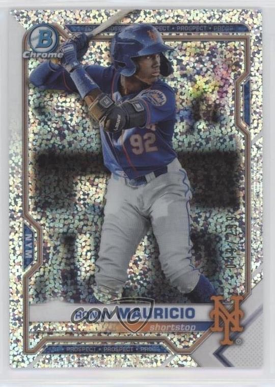 2021 Bowman Chrome Prospects Speckle Refractor /299 Ronny Mauricio #BCP-210 0o6v