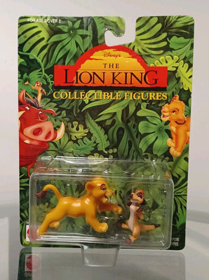 Mattel-Vintage 1994-The Lion King Collectible Figures- Young Simba & Timon