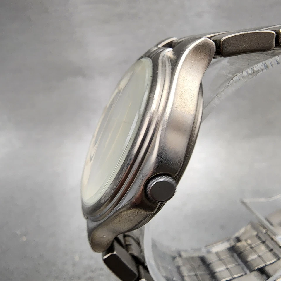 Relógio solar masculino Elgin 36mm mostrador esfregão titânio data redonda FK-1066 funciona - Imagem 3 de 4