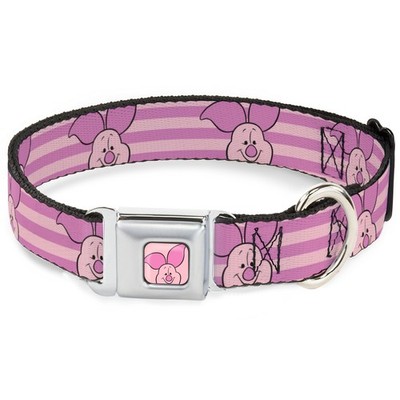 Dog Collar DYCBC-Winnie the Pooh Piglet Expression Close-Up Full Color Pink Winn
