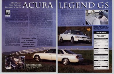 1994 Vtg Car Print Ad White Acura Legend GS Sedan Magazine Advertisement Promo 