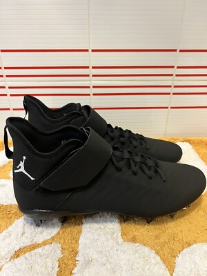 Jordan Alpha Menace Pro 2 Mid Black White CV1676-003 Men\'s Size 13.5 New Nike Jordan Alpha Menace Pro 2 Mid Football Cleats Black  main image 2