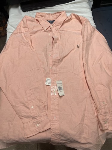 Ralph Lauren Shirt Mens XXXXL Classic Button Cotton Oxford Small Pony Logo 4XB