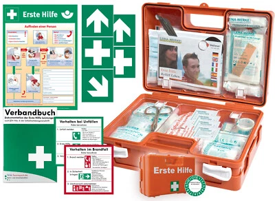 HM ARBEITSMEDIZIN Erste-Hilfe-Koffer BG für Betriebe akt.DIN 13157 inkl.AUSHANG & AUFKLEBER