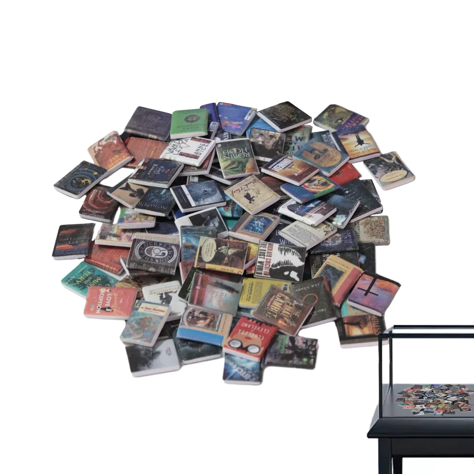 200PCS Dollhouse Miniatures Prop Books Fill Bookshelf Novels Lot All Different - Image 4 of 4