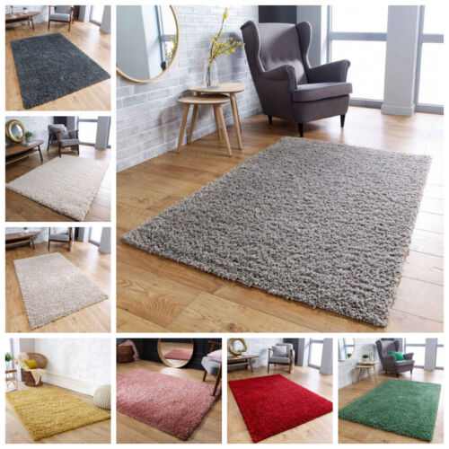 Plain Shaggy Rugs Thick 4.5cm Shag Pile Rug Hall Runner Small Large Area Carpet - Picture 1 of 53