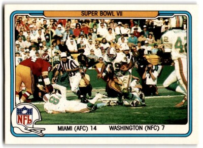 1982 Fleer Team Action Super Bowl VII Miami Dolphins/Washington Redskins #63
