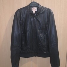 Levi's Positively Superior Women's Cafe Racer Biker Style Leather Jacket Real