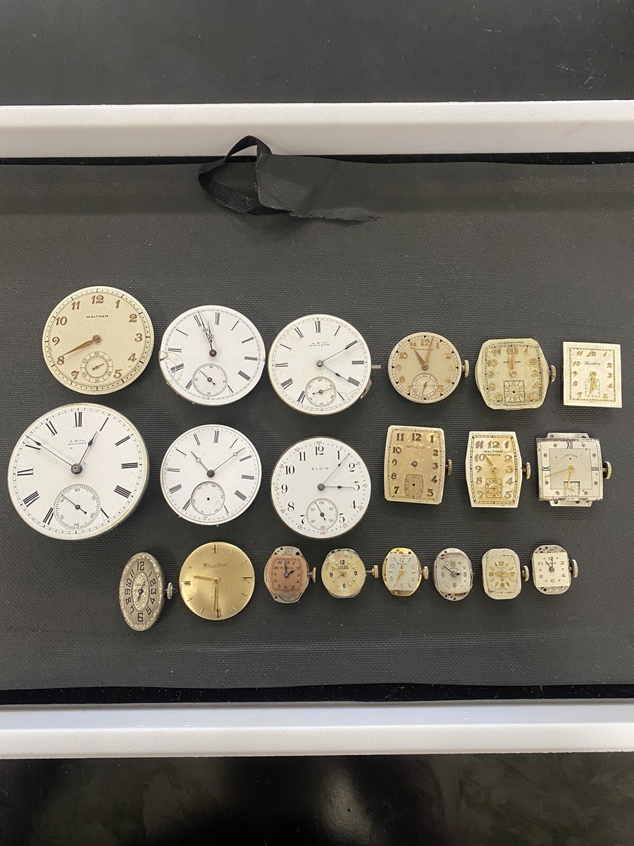 ELGIN手巻Walthamhamiltonlongines seikoRado Lot Of Pocket & Wristwatch Movements - Elgin, Waltham, Hamilton