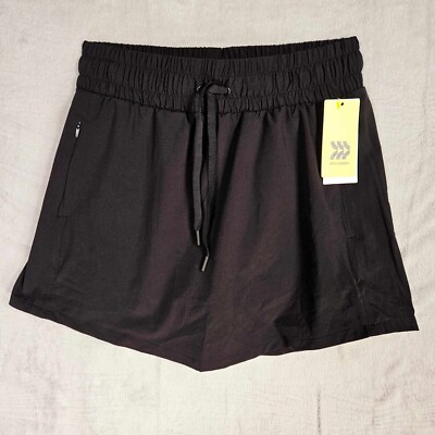 All In Motion Active Light Skort Shorts Womens Small Drawstring Black
