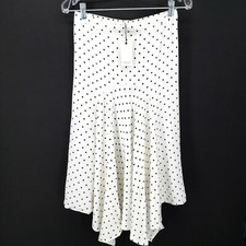 SPARKZ COPENHAGEN Polka Dot Satin Midi Skirt XS S M L