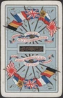 Playing Cards Single Card Old Antique  ALLIES of WW1 - UNITED Military Art Flags
