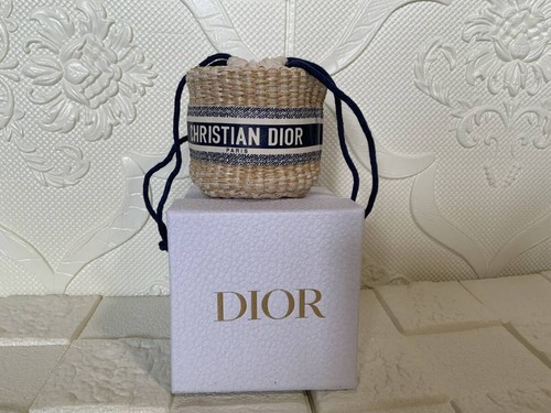 Christian Dior Straw pouch mini shoulder bag VIP limited Novelty Box New Rare FS - Picture 11 of 12