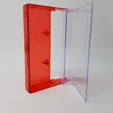 5 Cassette Tape Cases - Red Orange Green Blue Purple Pink Black White Plastic