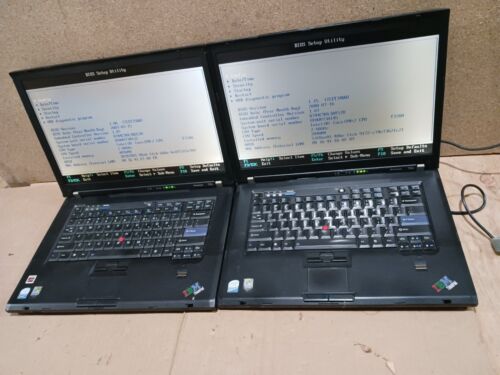 Lot of 2 IBM Lenovo Thinkpad T60p Laptop Intel C2D @ 2 GHz 15.4" LCD Screen 8744 - Imagen 1 de 24