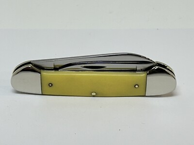 VINTAGE CASE XX CHEROKEE HERITAGE FIVE KILLER KNIFE YELLOW CANOE