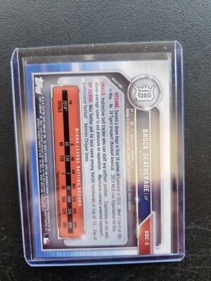 その他 Brock Deatherage Bowman Chrome Rc Auto 2019 Bowman Chrome Draft Baseball Brock Deatherage RC Refractor