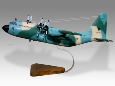 Lockheed C-130H Hercules RAAF V.2 Solid Mahogany Wood Handcrafted Display Model