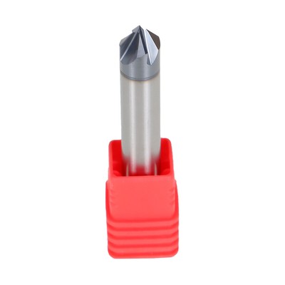 2Pc 3/8'' 2-1/2'' Double End Overall Length 4 Flute 90 Degree Carbide Chamfer Mill