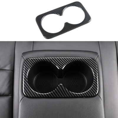 For Nissan X-TRAIL Rogue 21-22 ABS Carbon Fiber Rear Water Cup Panel Frame Trim