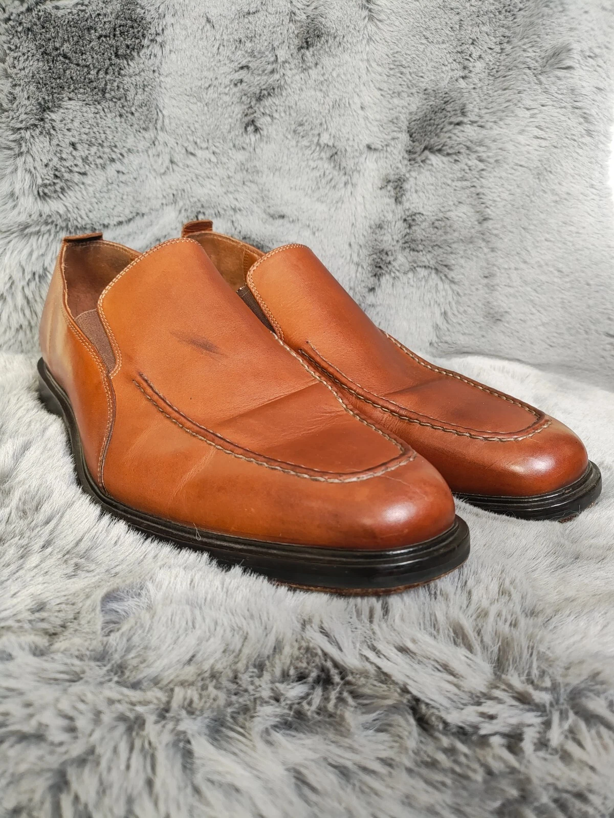 Mocassini uomo Cole Haan 9 5 m pelle marrone slip on comodi scarpe eleganti NikeAir
