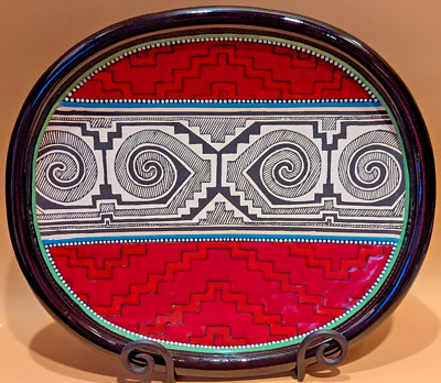 Rick St. John and Leslie Diana ~ Clay Mesa Pottery ~ 14  Native American Platter