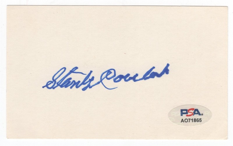 STAN COVELESKI Signed Cut PSA/DNA CLEVELAND INDIANS HOF AUTO