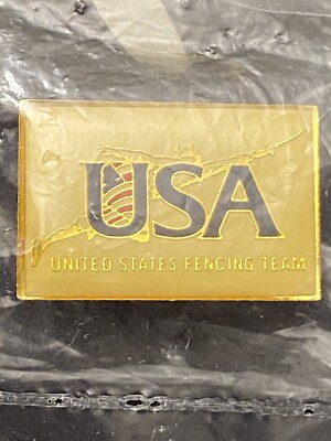 Olympic Pin USA United States Fencing TEAM Original Package VTG