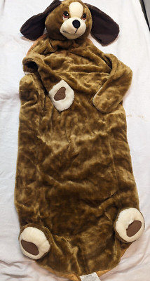 Hug Fun Slumber Bag Dog Plush Zip Close Sleeping Bag Sleep Over Plush 66'X28''