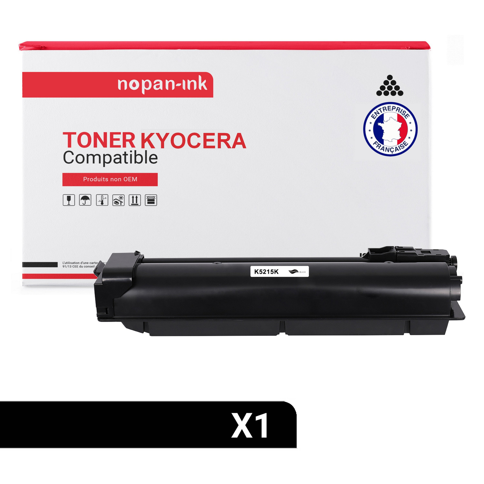 Toner KYOCERA TK5215K noir de NOPAN-INK avec rendu net pour documents professionnels