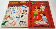 Set Of 2 Parade of Comics Books Coloring Book  Punch Out and Paste Book Unused
