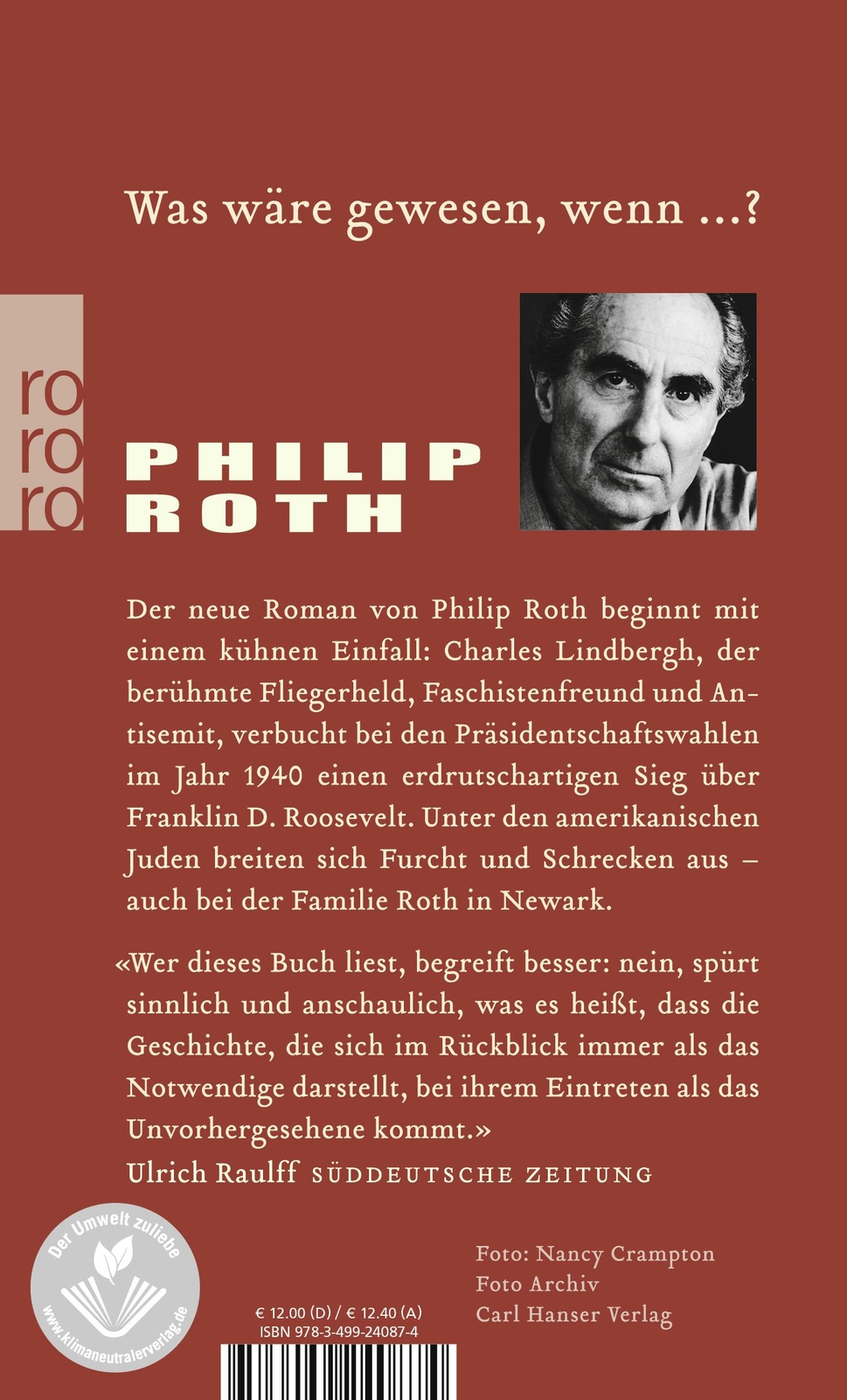 Thumbnail - Philip Roth / Verschwörung Gegen Amerika / 9783499240874