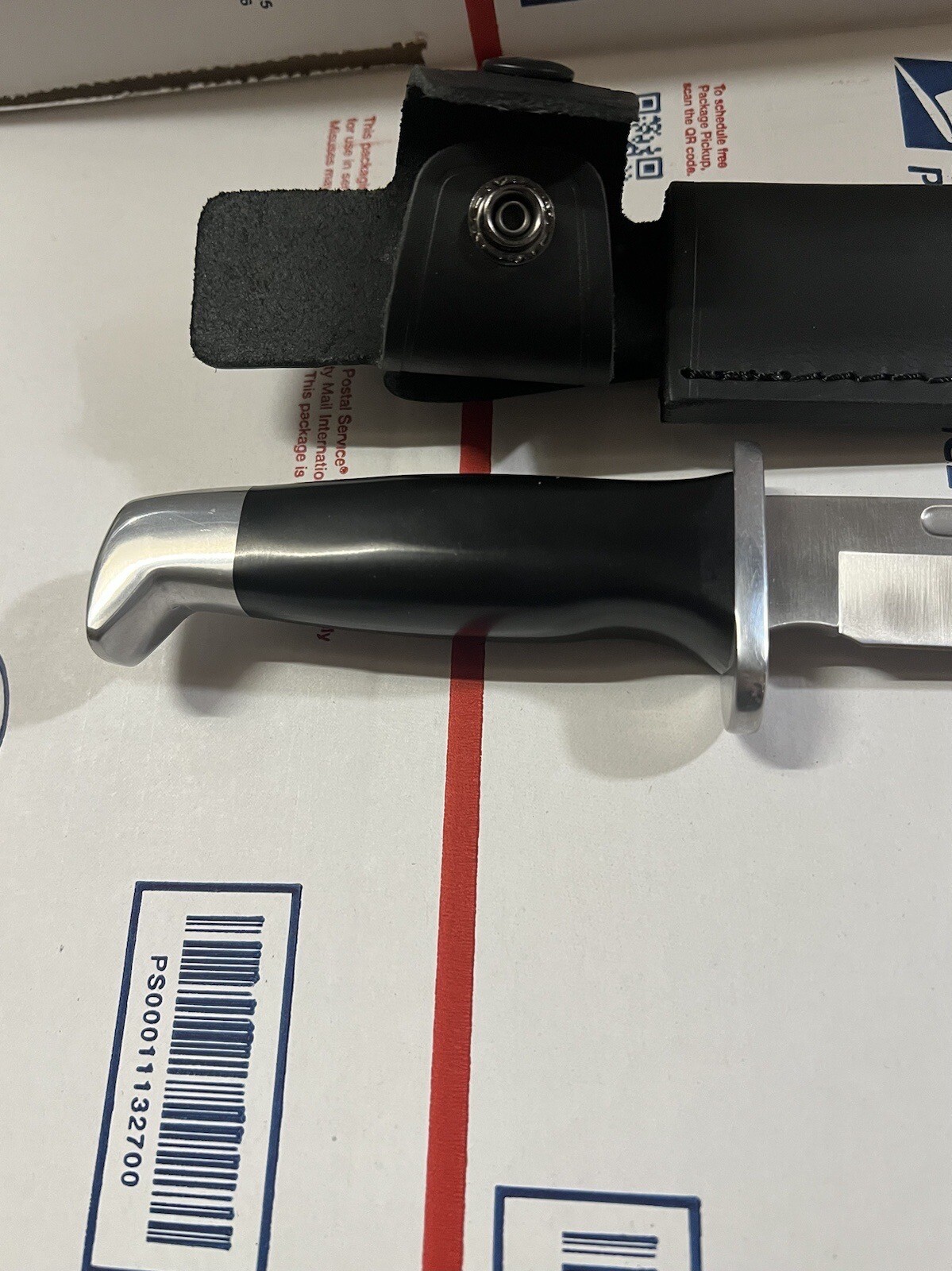 VINTAGE FIXED BLADE HUNTING KNIFE W/LEATHER SHEATH UNSIGNED BUCK KNIFE