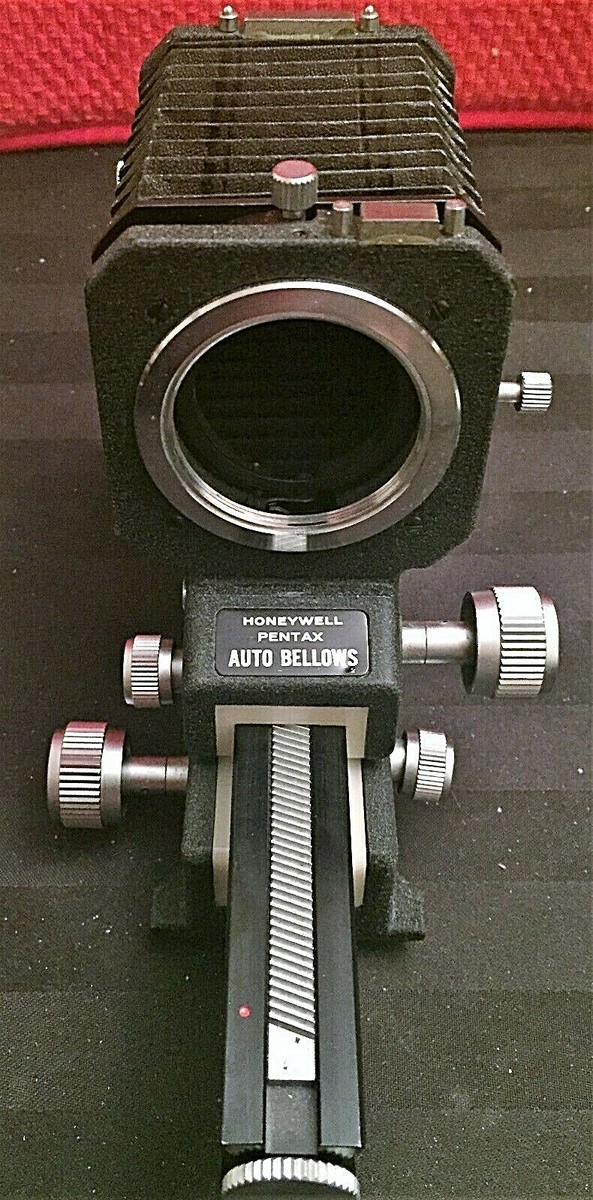 HONEYWELL PENTAX AUTO BELLOWS w/F/4 100MM SMC BELLOWS TAKUMAR LENS