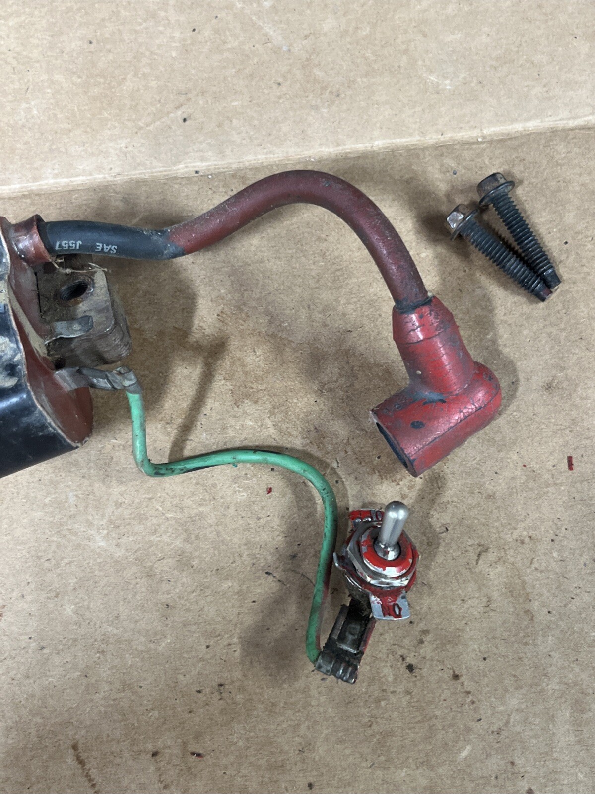 Tecumseh Power Drill Auger Model 8600 OEM Ignition Coil + ON/OFF Toggle Switch