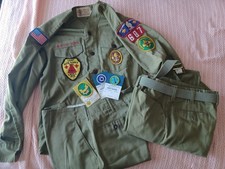 Boy Scouts of America Uniform Long Sleeve Shirt Pant  Short/ Unsewn Badges 1975