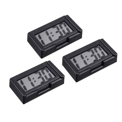 Tragbare 3er Pack Mini Digitaluhr Kleine Haftbare Uhr Batteriebetrieben Neu